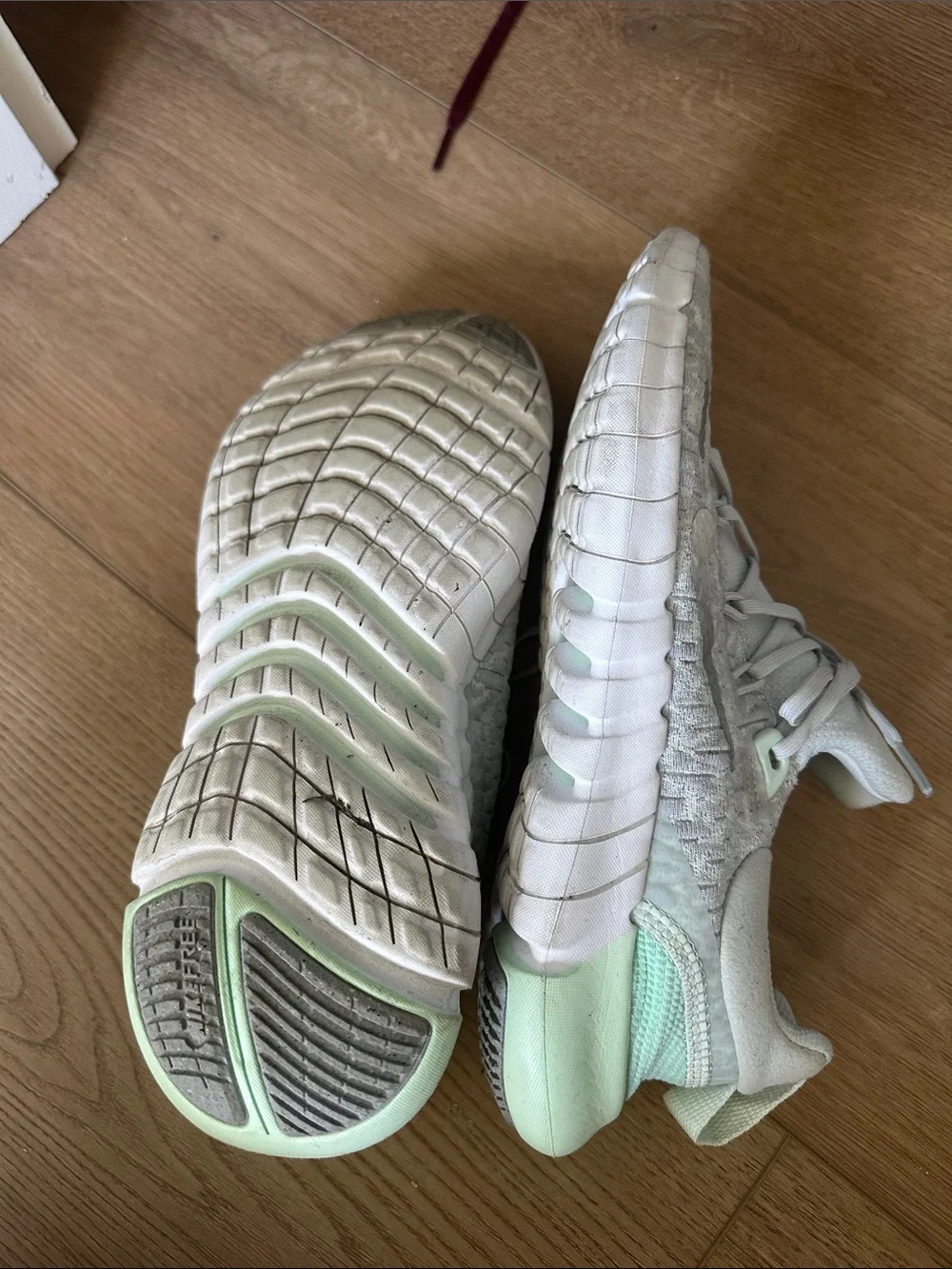 Nike Lightweight Knit Sneakers — Light Gray & White